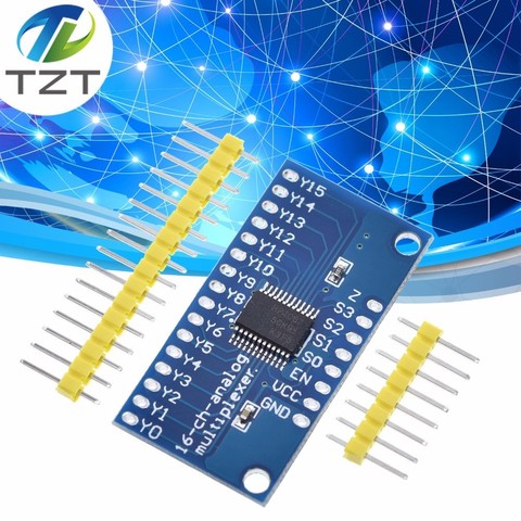 TZT Electrónica Inteligente CD74HC4067 16-analógico de canal multiplexor digital Módulo de circuito impreso para arduino ► Foto 1/6