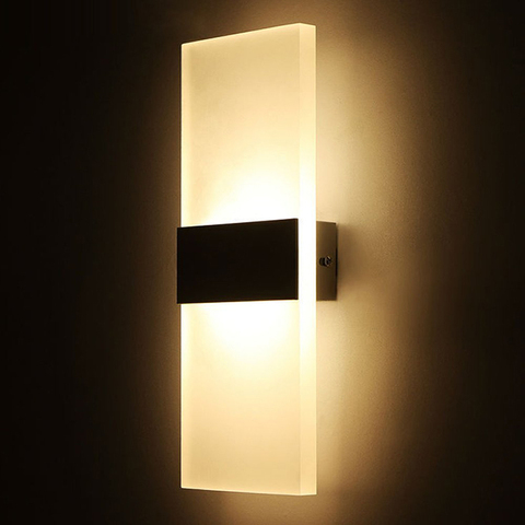 Lámpara de pared Led acrílica elegante moderna, AC85-265V aplique de pared, Lámpara decorativa para dormitorio, pasillo, Baño ► Foto 1/6