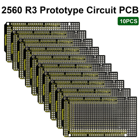 Keyestudio-prototipo PCB para Arduino MEGA 2560 R3, placa de escudo, bricolaje, FR-4, respetuoso con el medio ambiente, 10 Uds. ► Foto 1/6