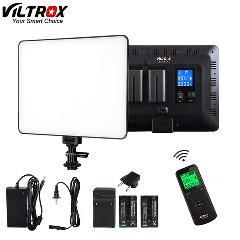 Viltrox VL-200 Pro LED remoto inalámbrico Video lámpara de luz Delgado Bi-Color regulable + adaptador de CA + opcional batería para cámara ► Foto 1/6