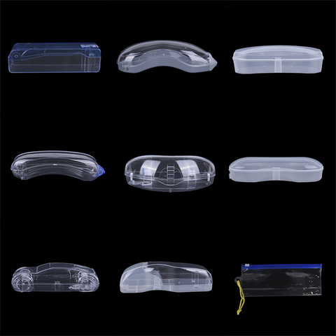 Caja impermeable de gafas de protección Anti niebla portátil de natación transparente caja de embalaje de gafas Unisex de plástico ► Foto 1/6