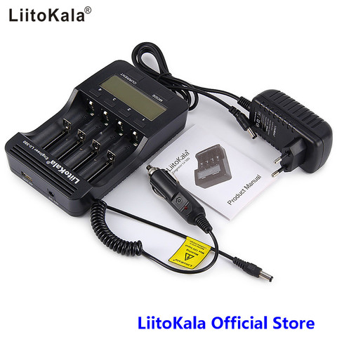 LiitoKala Lii-202 lii-402 18650 cargador de batería de 1.2 V 3.7 V 3.2 V 3.85 V AA/AAA 26650 10440 14500 16340 18350 cargador de batería inteligente ► Foto 1/6