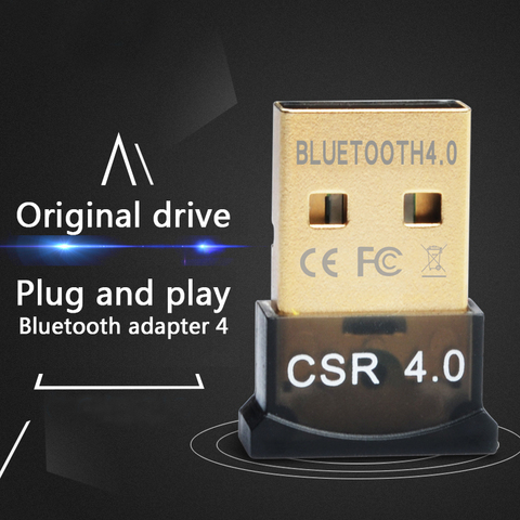 Transmisor Inalámbrico por Bluetooth, miniadaptador USB 4,0 CSR V 2,0, CSR 4,0, receptor de Audio para Win 8, 10, PC, ordenador portátil ► Foto 1/5