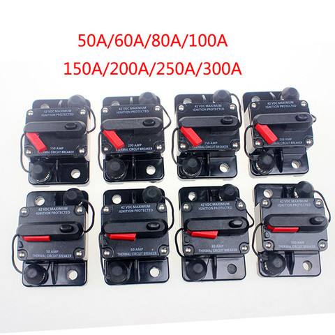 Disyuntor de 50-300A AMP, batería Dual IP67, impermeable, 12V, 24V, reinicio Manual de fusible, interruptor de circuito de coche ► Foto 1/6