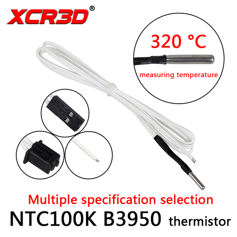 Piezas de impresora 3D HT-100K Sensor de temperatura de termistor ntc 100K Ohm NTC 3950 con Cable para filamento de alta temperatura 1/2M ► Foto 1/6