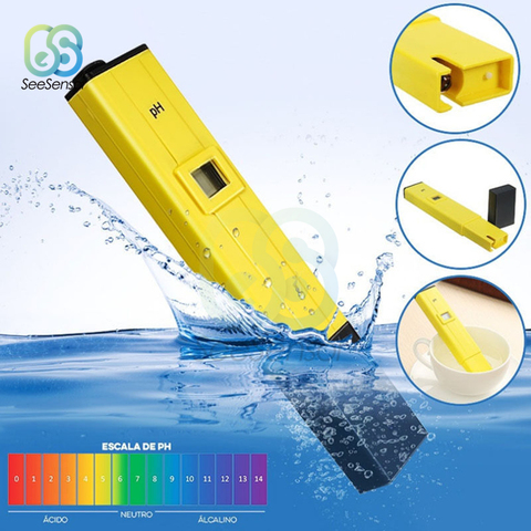 PH 0,1-14,00 medidor de PH Digital portátil pluma probador para acuario piscina agua calidad laboratorio Monitor de PH con ATC ► Foto 1/4