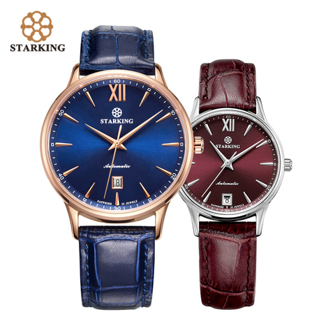 STARKING-reloj mecánico automático para parejas, pulsera de cristal de zafiro, resistente al agua 5ATM, AM/L0239 ► Foto 1/1