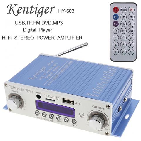 Kentiger-REPRODUCTOR de Audio Digital DC 12V HI-FI para coche, amplificador de Radio FM, reproductor estéreo, compatible con entrada SD / USB / DVD / MP3 ► Foto 1/6