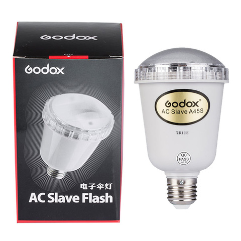 Godox-luz intermitente electrónica para estudio fotográfico, lámpara estroboscópica AC Slave Flash para E27 220V, A45s ► Foto 1/6