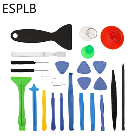 ESPLB-Kit de herramientas de apertura, 25 en 1, para reparación de teléfonos móviles, destornillador, herramientas de desmontaje para iPhone/iPad, tableta y ordenador portátil ► Foto 1/6
