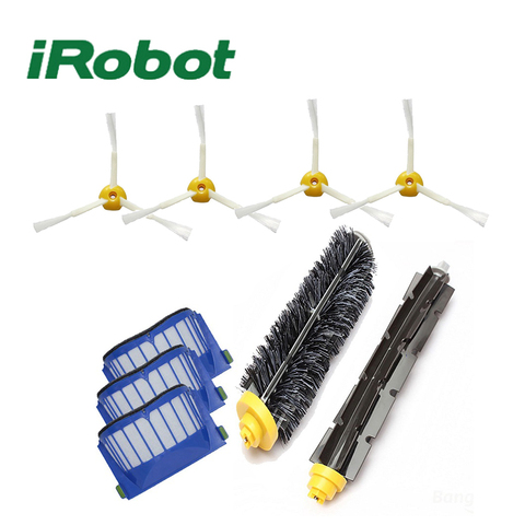 9 unids/lote AeroVac filtro Cepillo Lateral de cerdas flexibles batidor cepillo para iRobot Roomba 600, 610, 620, 625, 630, 650, 660 ► Foto 1/5