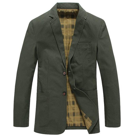 2022 otoño chaqueta de los hombres ropa de marca negocios Casual de algodón giro-abajo Collar de abrigo chaqueta hombre chaqueta ► Foto 1/5