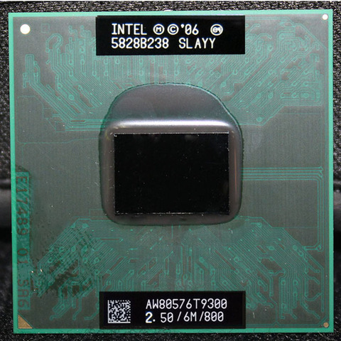 CPU portátil Core 2 Duo T9300, 6M caché/2,5 GHz/800/zócalo de doble núcleo 478 PGA, procesador de ordenador portátil forGM45 PM45 ► Foto 1/2