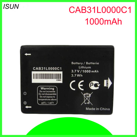 ISUNOO-Batería de repuesto CAB31L0000C1 CAB31L0000C2 para Alcatel i808 / TCL T66 A890, baterías de teléfono de 1000mAh ► Foto 1/2