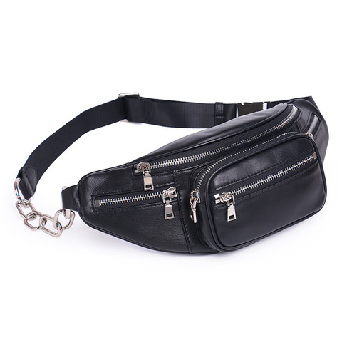 Alta calidad moda PU cadena cintura Bananka ocio viajes Fanny Pack hombres y mujeres Walking montañismo Belly Band ► Foto 1/6