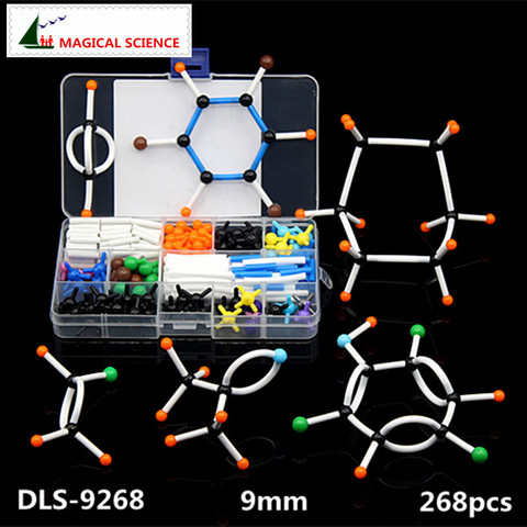 268 unids Molecular modelo DLS-9268 Química Orgánica moléculas modelo de estructura Kits para la enseñanza investigación 9mm serie ► Foto 1/6