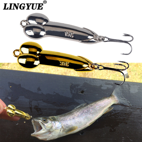 LINGYUE 5g 10g 15g 20g de oro de plata de Metal Spinner bajo Pike DD cuchara cebo de pesca iscas Artificial cebos duros mierda Pesca ► Foto 1/6