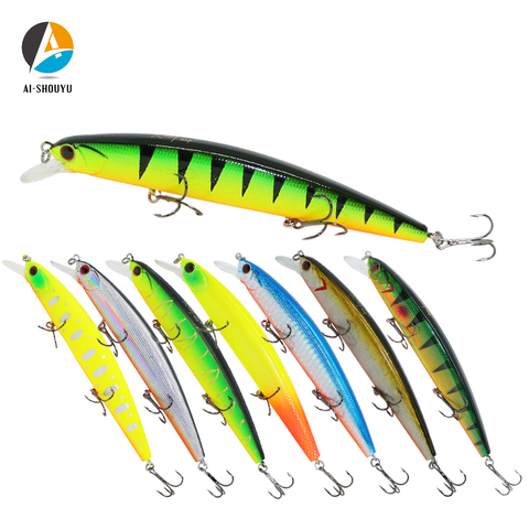 AI-SHOUYU señuelo de pesca cebo duro 130mm 20g Minnow Crankbait Wobblers Peche Bass cebos artificiales Pike cebos para carpa Swimbait ► Foto 1/6