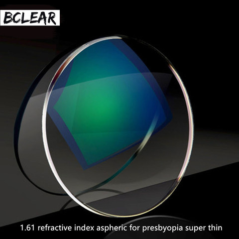 BCLEAR-Lentes de resina con índice 1,61, lentes ópticas de resina con recubrimiento reflectante UV400, lentes ópticas para presbicia, lectura, calidad delgada ► Foto 1/6
