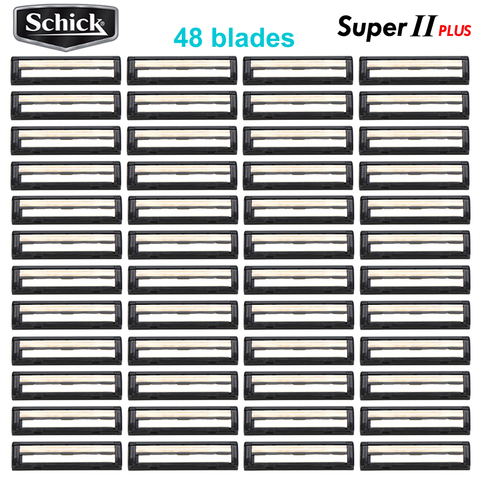 Schick Super II PLUS-afeitadora facial Original, 48 hojas, doble lubricación, vitamina B5, sustitución ► Foto 1/6