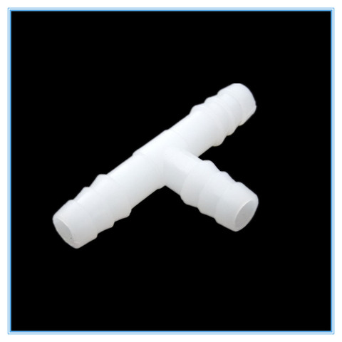 Manguera de púas de plástico, accesorio de tubo de manguera en forma de T de 3 vías, 4mm, 6mm, 8mm, 10mm, 12mm, 16mm ► Foto 1/2