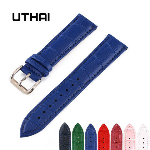UTHAI Z11 – nuevo reloj de pulsera para mujer, correas de cronógrafo de cuero genuino 10-24mm, correas multicolor, femenino ► Foto 1/6