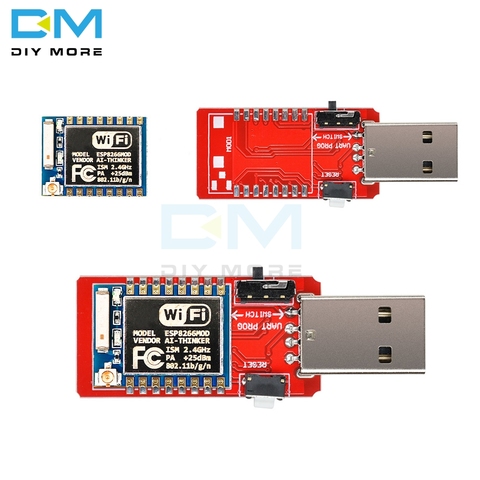 CH340 CH340G USB a TTL ESP8266 ESP-07 ESP07 WiFi Placa de desarrollo inalámbrico módulo antena a TTL módulo de controlador 4,5 V-5,5 V ► Foto 1/6