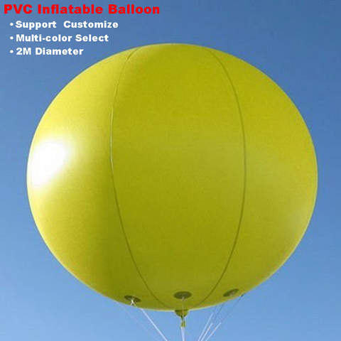 Balón inflable gigante de PVC para publicidad, globo de helio redondo de 1,5 M/1,8 M/2M con logotipo de tamaño personalizado multicolor opcional ► Foto 1/3