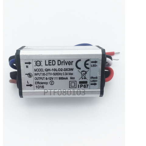 Uds fuente de alimentación impermeable AC 110 220V LED conductor 2-3x3W 10W 900mA para 10w led de alta potencia de luz de la viruta ► Foto 1/2