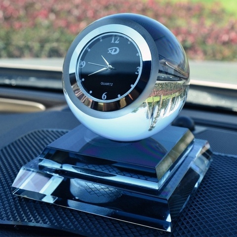 Ambientador de cristal de alta calidad para decoración interior del asiento del coche, botella con reloj ► Foto 1/6