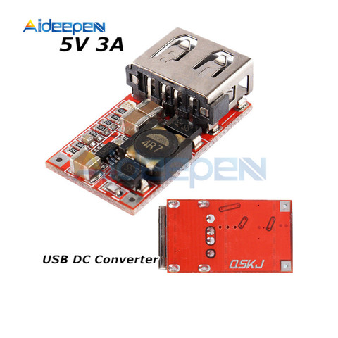 Módulo de reducción de carga USB para coche, convertidor reductor ajustable de CC 6-24V a 5V 3A, módulo de fuente de alimentación de 12V 24V 5V ► Foto 1/6