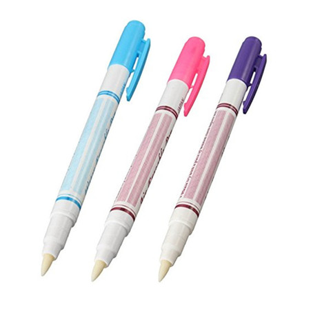 Bolígrafo marcador de tela que se puede borrar, doble útil, al aire y agua, Soluble en agua, pluma que brilla automáticamente, 5BB5565, 1 unidad ► Foto 1/6