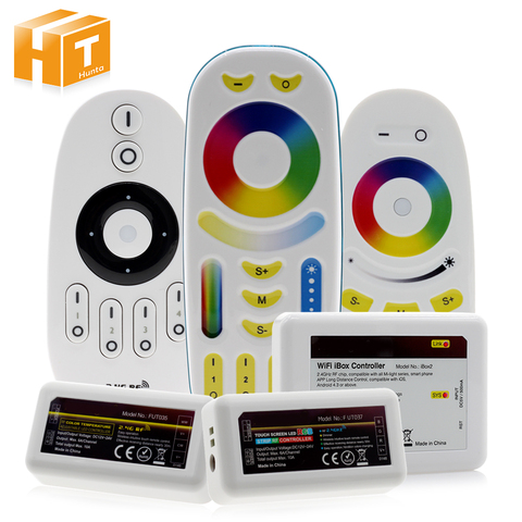 ¡Inteligente LED controlador de tira 2,4G Control remoto RF/WiFi APP Control de Color/RGBW/RGB/doble tira de LED blanco! ► Foto 1/6