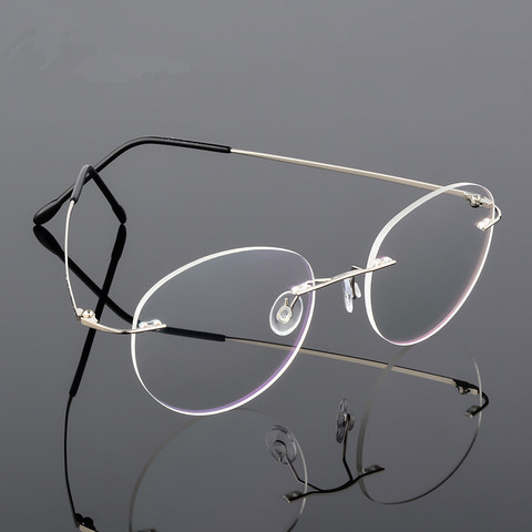 Gafas de miopía plegables para hombre, lentes Retro redondos ultraligeros con memoria de aleación de titanio, elasticidad sin montura ► Foto 1/6