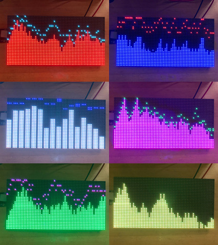 Analizador de nivel de Audio de espectro de música RGB a todo color ► Foto 1/6