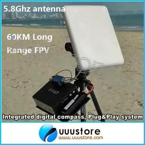 Antena g de 60 km de largo alcance 5,8 GHz FPV 5,8 23dB Antena de Panel plano de alta ganancia con RP-SMA Cable de extensión para sistema FPV ► Foto 1/5