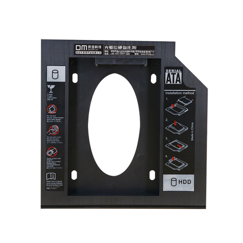 DM DW95 HDD Caddy de plástico de 9,5mm Optibay SATA 3,0 caja de la unidad de disco duro carcasa DVD adaptador 2,5 SSD 2TB para portátil CD-ROM ► Foto 1/5