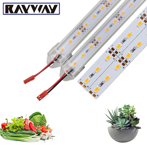 planta Luz LED de crecimiento hidropónico de espectro completo 50 CM SMD 5730 DC12V lámpara de tienda de Cultivo Led Luz de barra rígida para flor siembra de efecto invernadero ► Foto 1/1