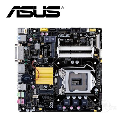 Asus-placa base para ordenador de escritorio placa base usada Original Asus H81T R2.0, H81, Socket LGA 1150, i3, i5, i7, DDR3, 16G, mini-itx UEFI BIOS ► Foto 1/1