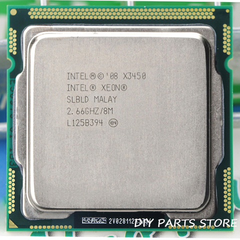 Intel Core Xeon X3450 8M Cache 2,66 MHz camiseta con frecuencia 3,2 MHZ LGA 1156 P55 H55 igual ► Foto 1/2