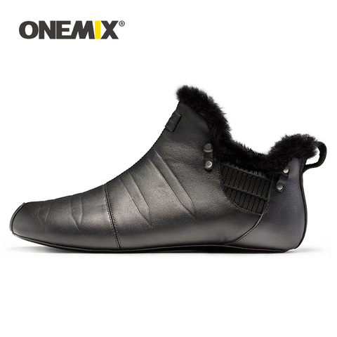 Onemix zapatos calientes para caminar para hombres zapatos de interior sin pegamento respetuoso con el medio ambiente para caminar al aire libre zapatillas ► Foto 1/6