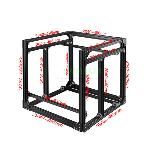 BLV-Marco de extrusión de aluminio para impresora 3D, Kit completo con soporte de tornillo de tuerca, esquina F/ CR-10, 365mm de altura Z, mgn Cube ► Foto 1/6
