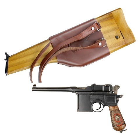 Mango de escoba para Mauser C96 funda de madera con cabestrillo con correa de hombro alemán en stock NO gun ► Foto 1/6