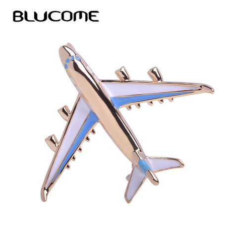 Blucome-broche de avión esmaltado en color dorado, Pin de Metal, modelo de avión de combate, joyería, Clips para prendas ► Foto 1/6