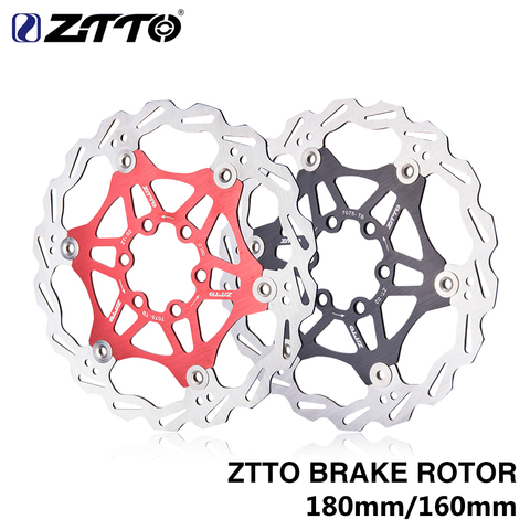 ZTTO-freno de disco de bicicleta, Rotor flotante de 180mm y 160mm, disco de frenos de acero inoxidable, Compatible con almohadillas metálicas para bicicleta de carretera MTB XC ► Foto 1/6