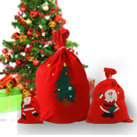 ¡Caliente! Nuevo creativo saco de Santa Claus regalo bolsa de regalos caramelo y árbol de Navidad bolsas calcetines para vino bolsa de regalo de botella de decoración de Navidad ► Foto 1/5