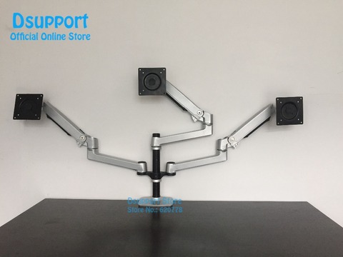 Soporte de Triple Monitor de 17-32 pulgadas de movimiento completo para escritorio soporte de triple Monitor de brazo Ultra largo soporte de montaje de brazo de movimiento completo ► Foto 1/1