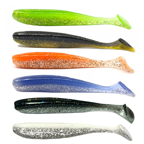 Señuelos de Pesca Wobbler, 6 unidades/lote, 8,5 cm/4g, Easy Cleaner Swimbait, cebos blandos de silicona, cebo Artificial suave de carpa de doble Color ► Foto 1/6