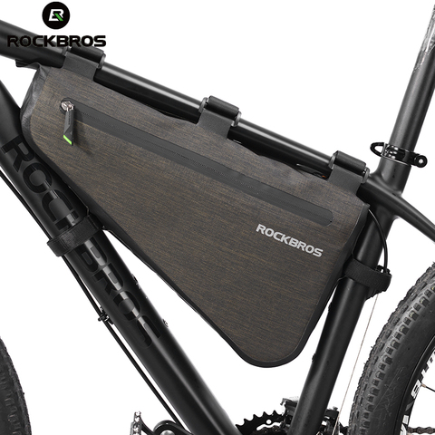 ROCKBROS-Bolso para bicicleta de montaña, de gran capacidad, resistente a la lluvia, de 8L, con marco triangular, para ciclismo de montaña ► Foto 1/6