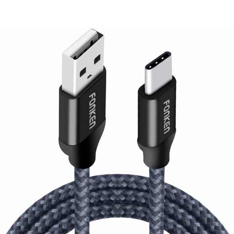 FONKEN USB tipo-C Cable de carga rápida USB tipo C 2,0 Teléfono Cable 2 m 3 m 3A rápido cable de datos de carga para Cables móviles de Banco de energía ► Foto 1/6